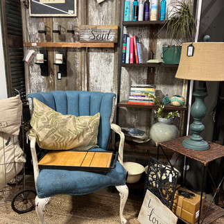 Farmhouse style vendor booth