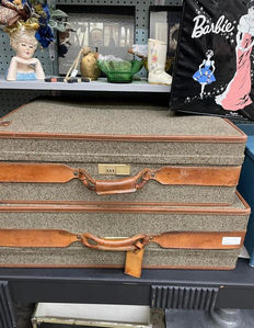 Vintage fabric suitcases
