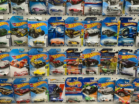 Wall of Hot Wheels collectibles in America's Antique Mall