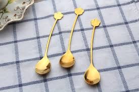 Antique gold-plated spoons