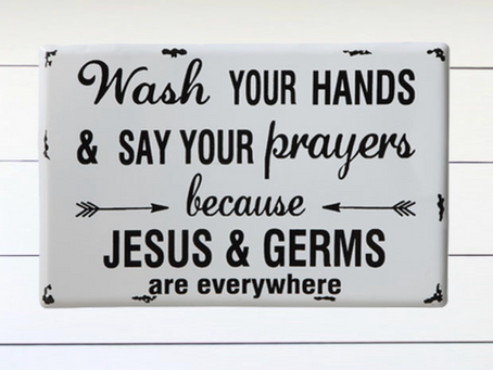 Funny sayings on a bathroom sign