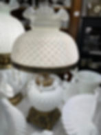 Milk Glass Hobnail Lamp