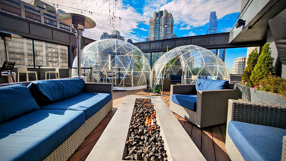 Winter Igloos Above the Magnificent Mile
