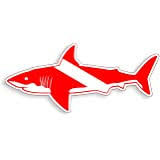 Dive Flag Shark Decal