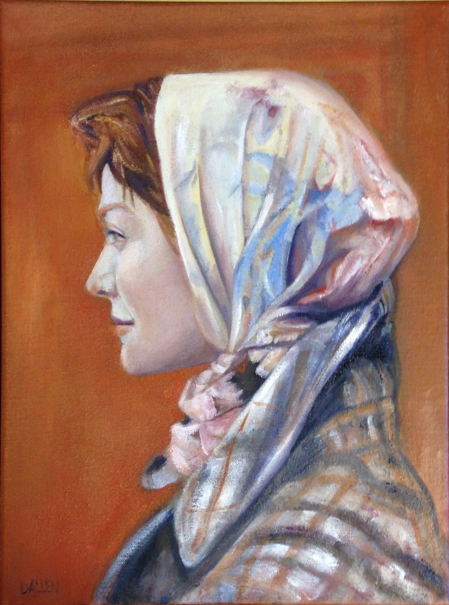 Lady Wearing Scarf *