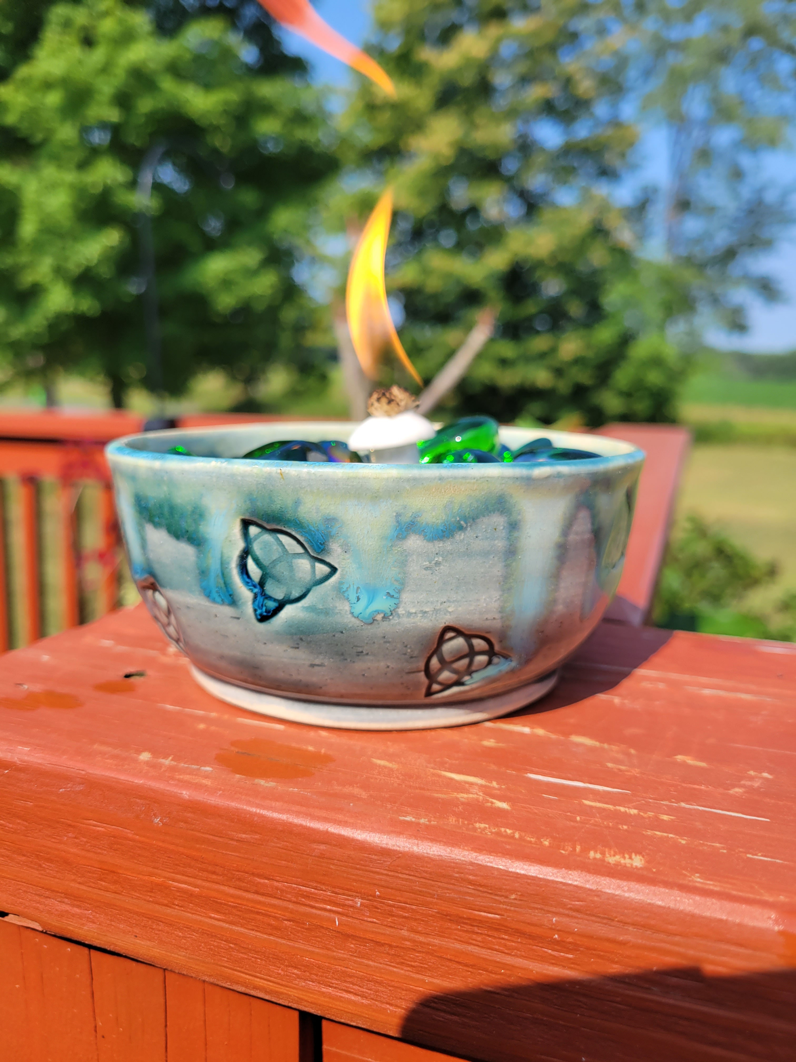 Fire Bowl-Celtic Knot