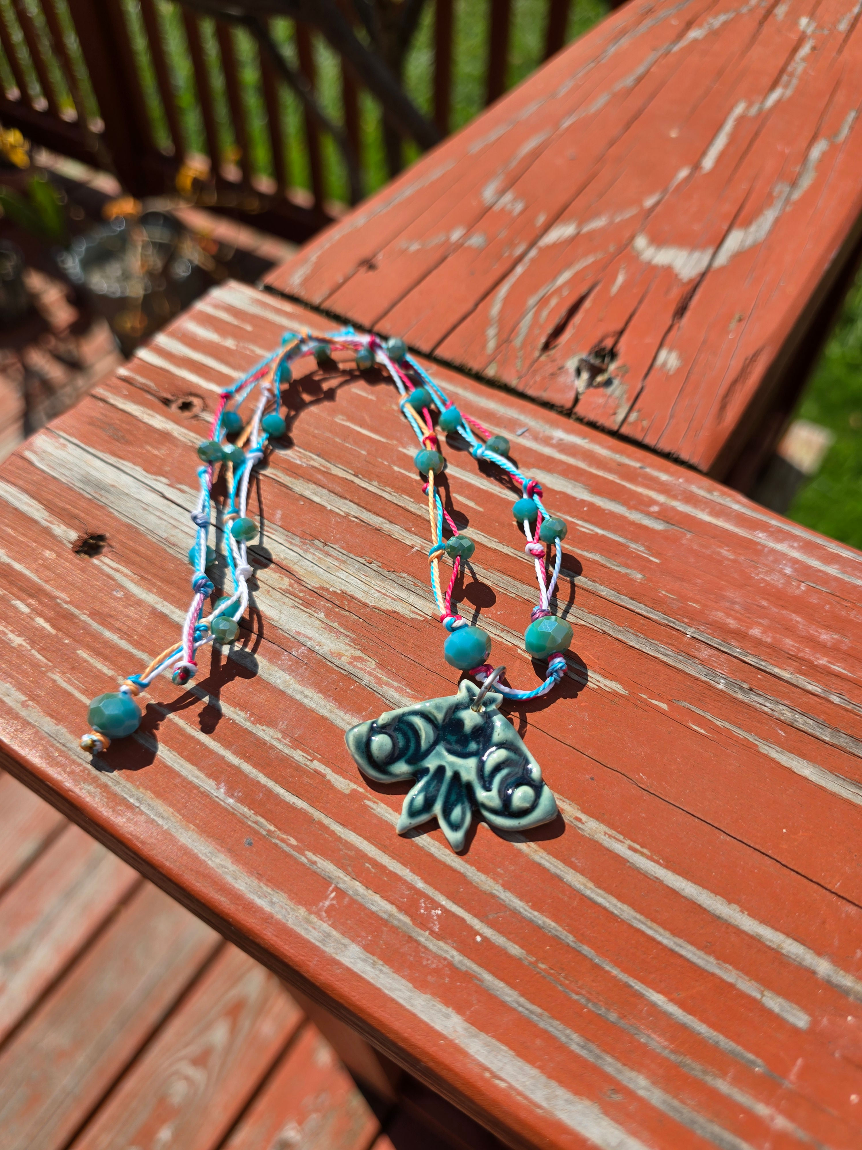 Dead Hawk Moth Necklace-18inch