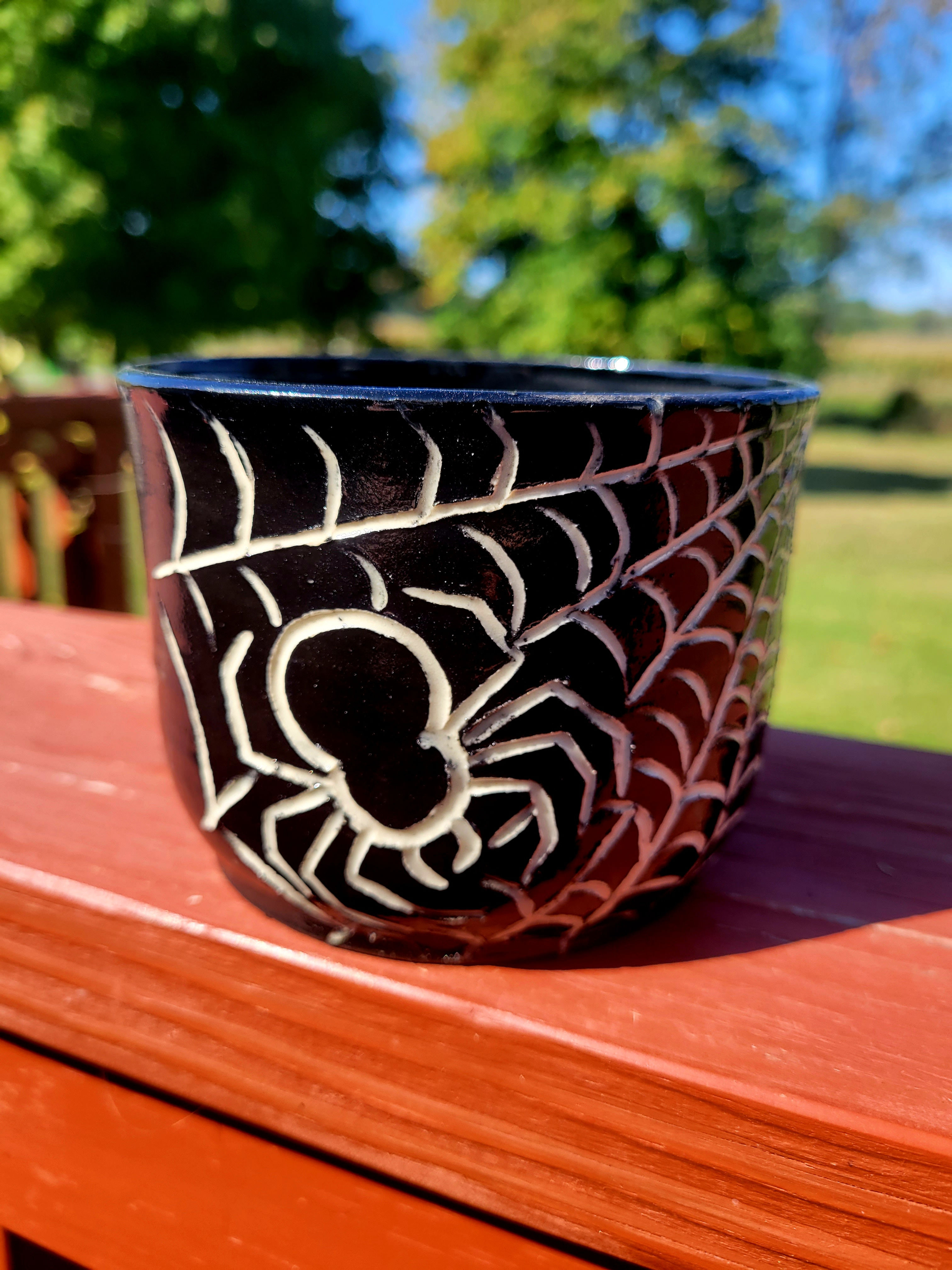 Spider Web Ceramic Planter