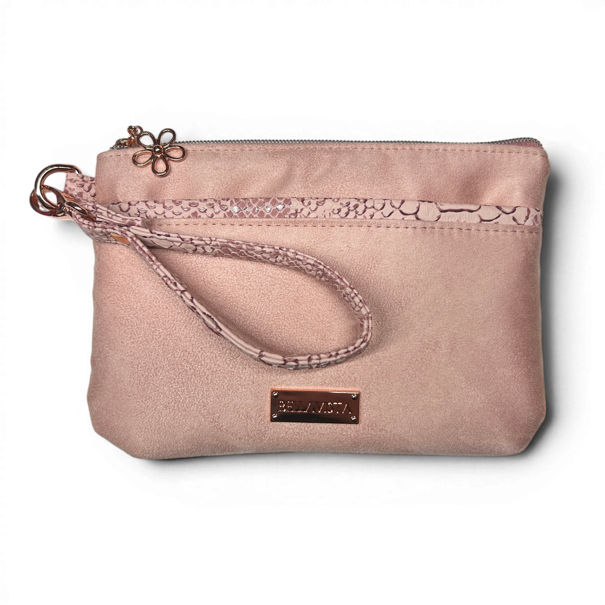 POCHETTE SCAMOSCIATA ROSA