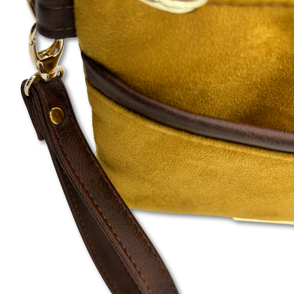 Miniatura: POCHETTE SCAMOSCIATA OCRA