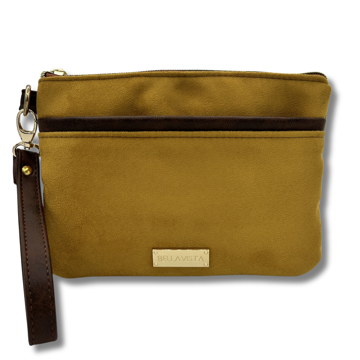 POCHETTE SCAMOSCIATA OCRA