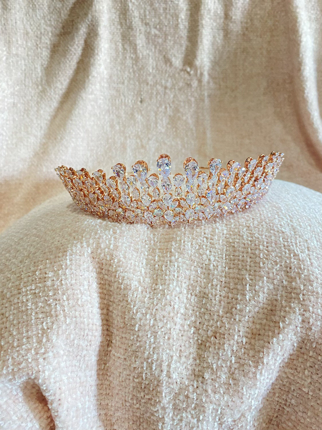 Amaya Rose Gold Simulated Diamond Tiara