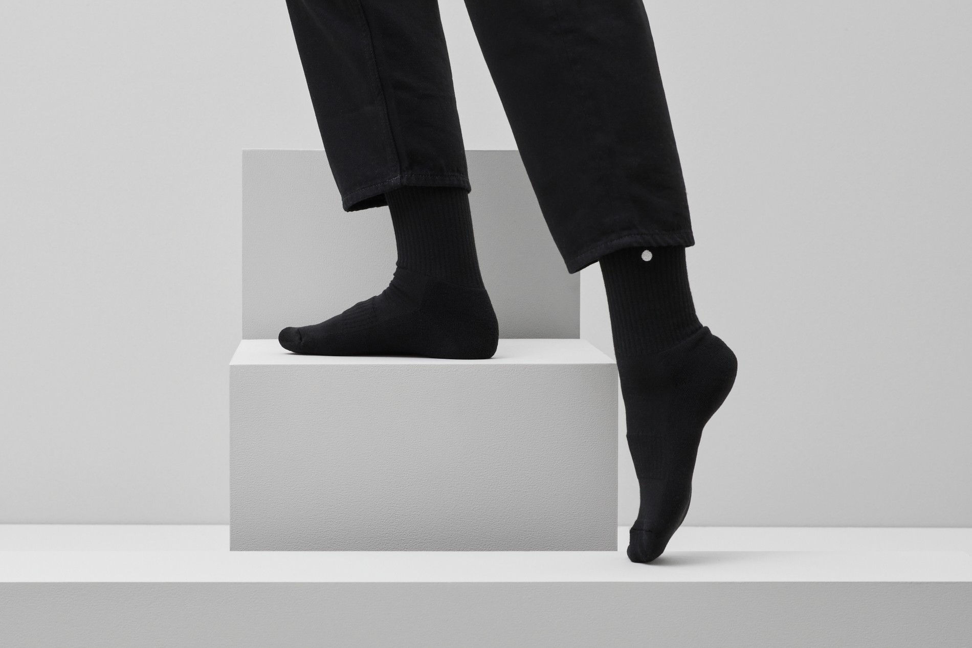 Froté černé ponožky Ferdinand.