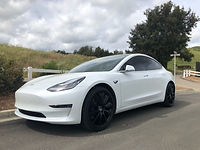 Traverse Ridge Racing - White Tesla Model 3 with 20" Satin Black True Turbine wheels 4