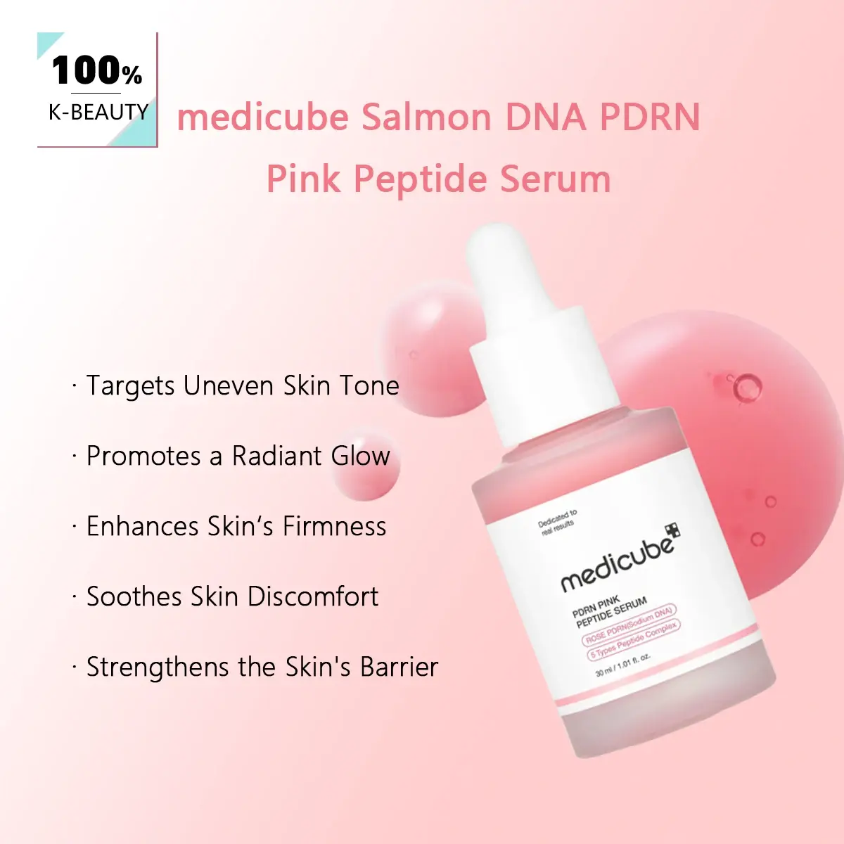 Medicube Salmon DNA PDRN Pink Peptide Serum,Serum Texture,Complex Repair