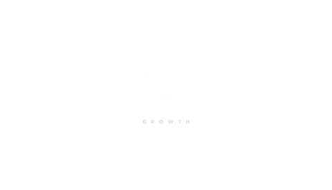 Monochromatic logo of Growth Steel.