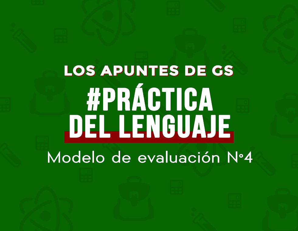 PRÁCTICAS DEL LENGUAJE, Modelo de evaluación #4