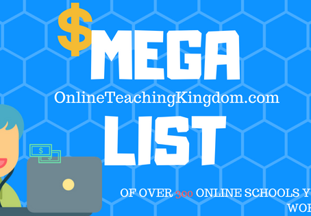 LIST OF EVERY KNOWN ONLINE TEACHING COMPANY 300+