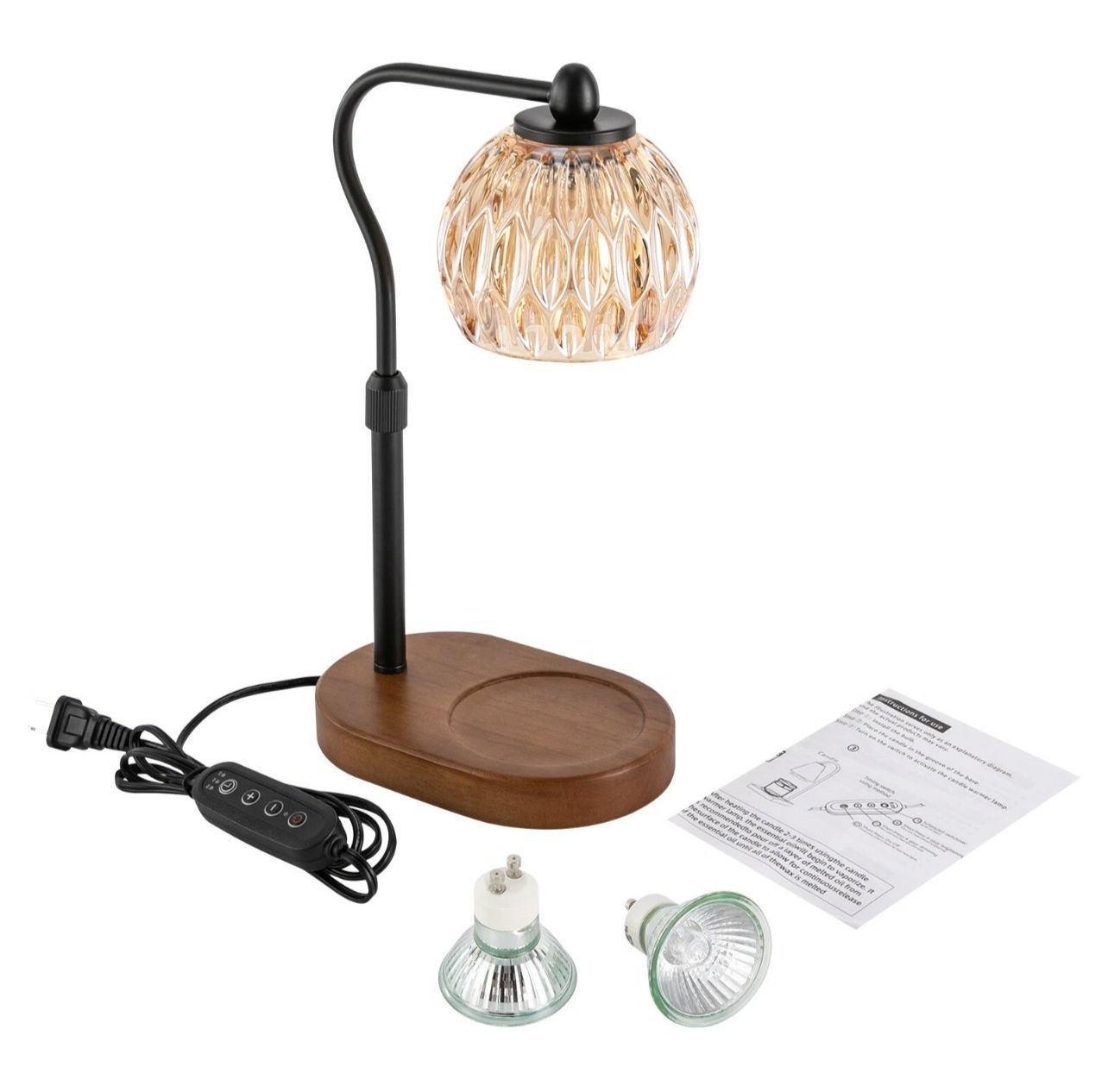 Brown and Black Candle Warmer Lamp