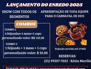 Novo Império lançará enredo na feijoada no dia 9 de junho