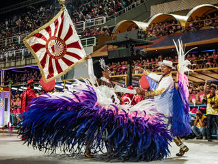 Fabrício Pires e Giovanna Justo seguem formando o primeiro casal de mestre-sala e porta-bandeira da União de Maricá.