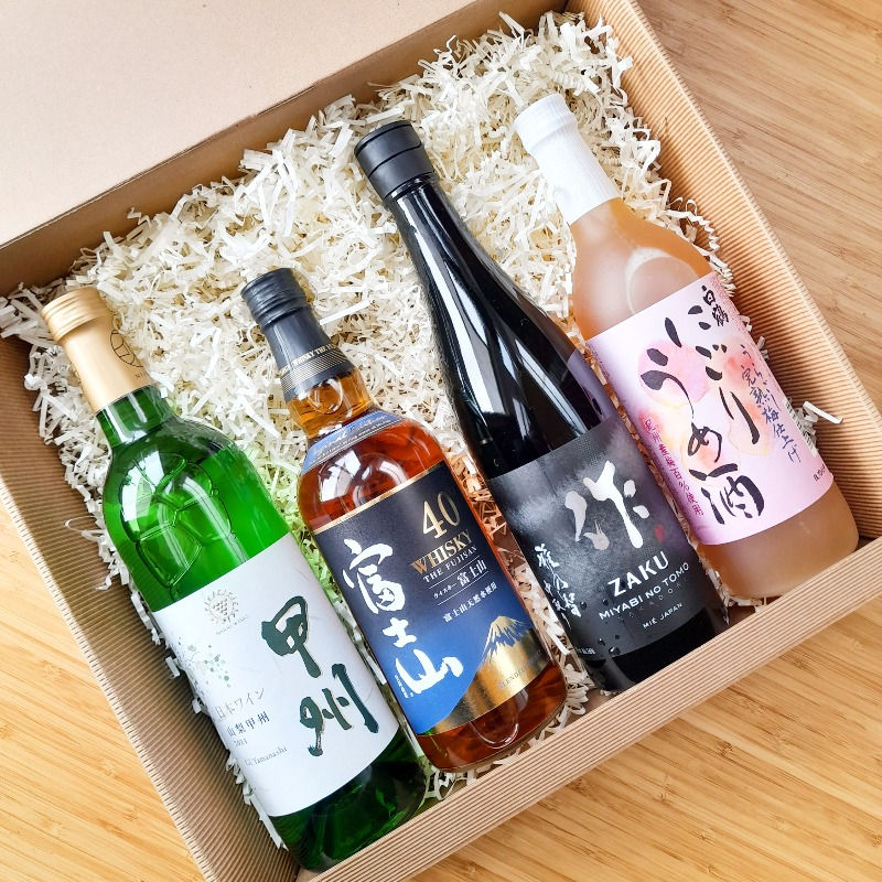 MIXED, Whites, Sake, Umeshu & Whisky 4bottle set