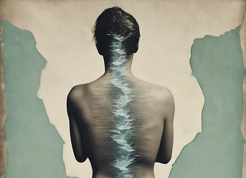 A human back with a river of water in place of a spine .jpg