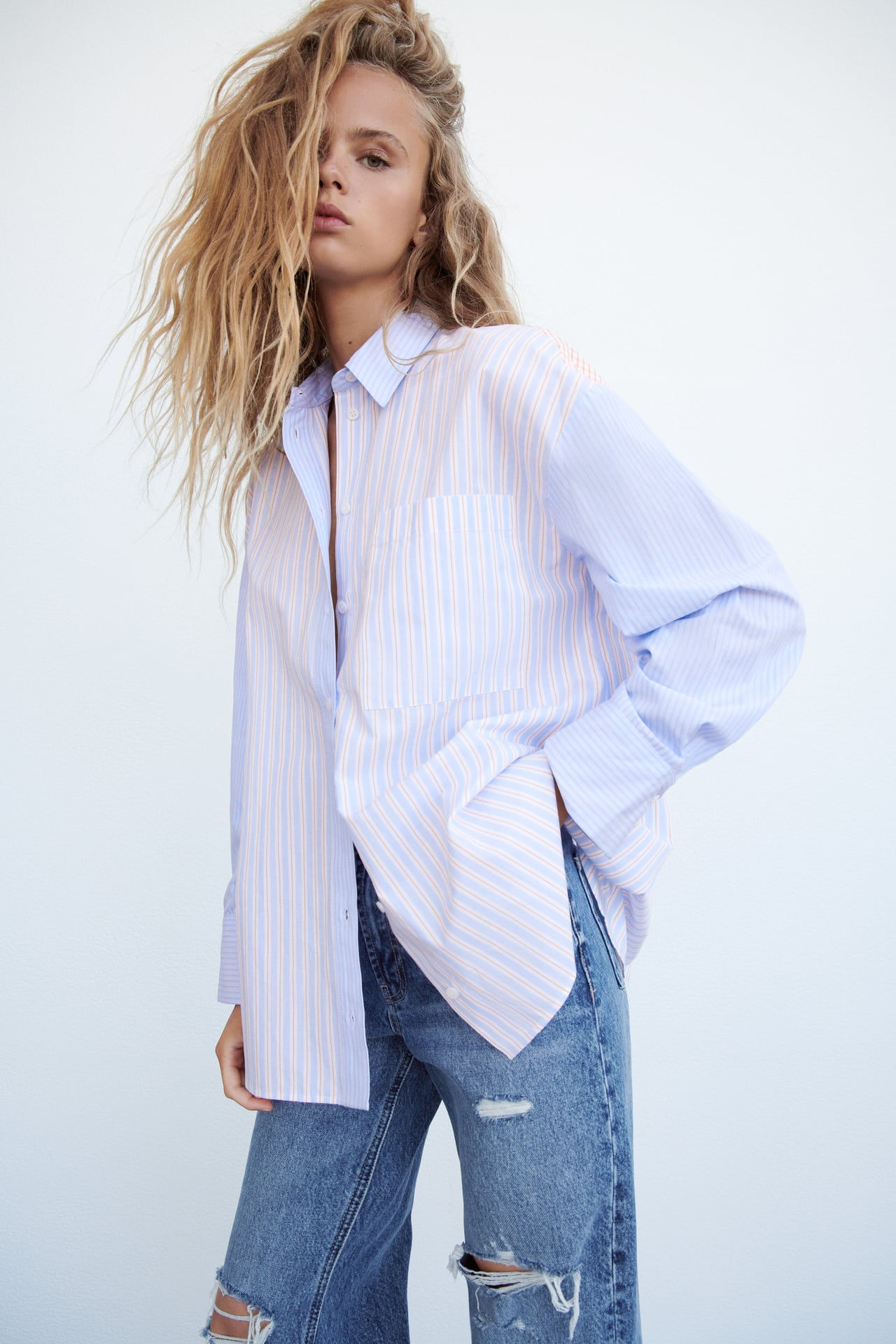ZARA: STRIPED POPLIN SHIRT