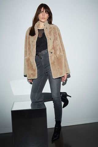 Faux fur jacket