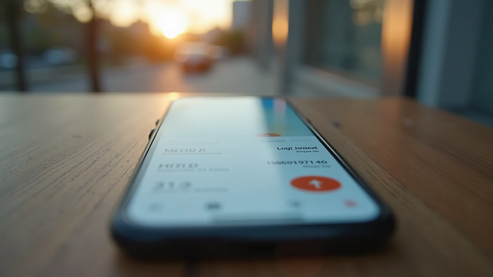 Close-up view of a smartphone showing a delivery tracking app