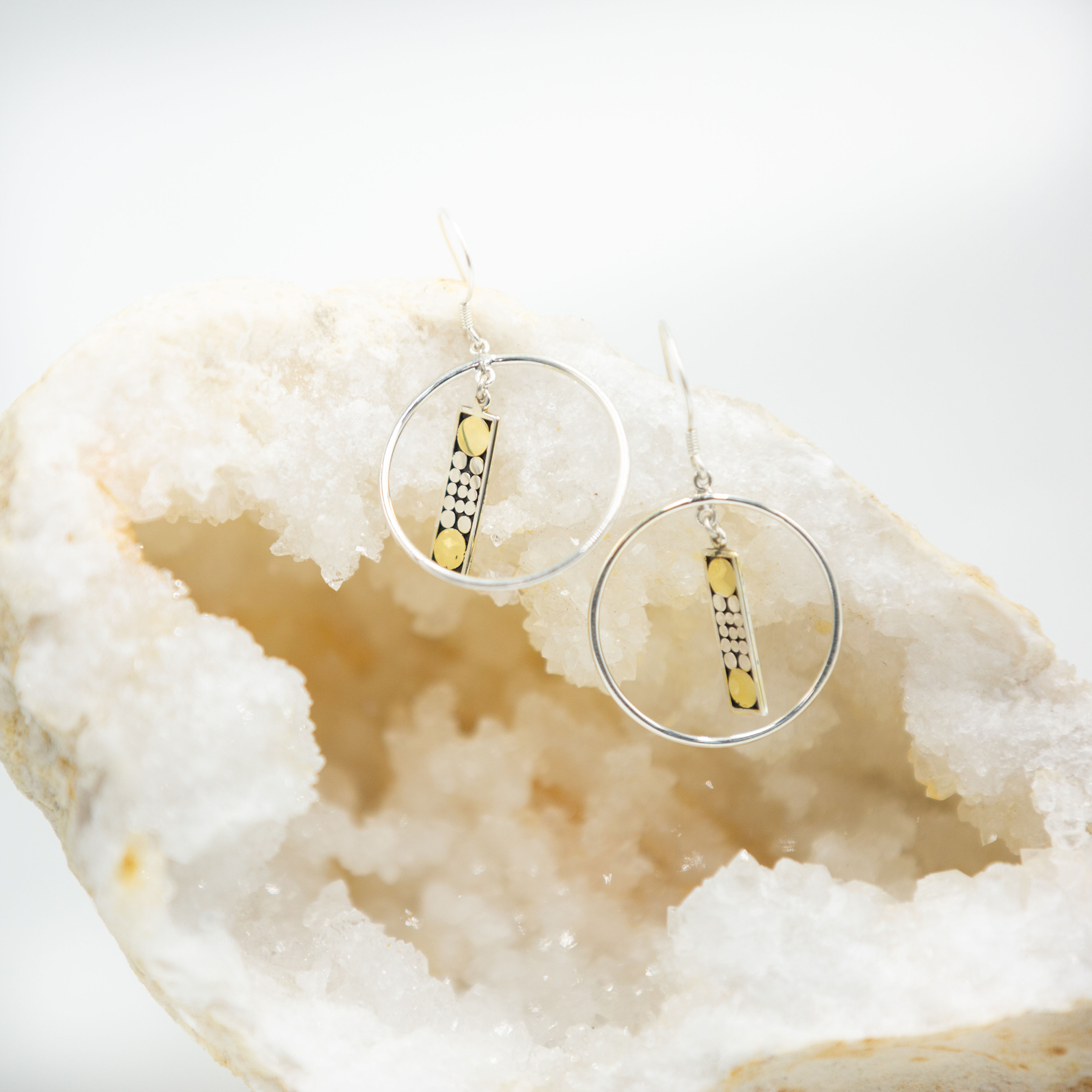 Uncover the Mask Circle & Stick Earrings