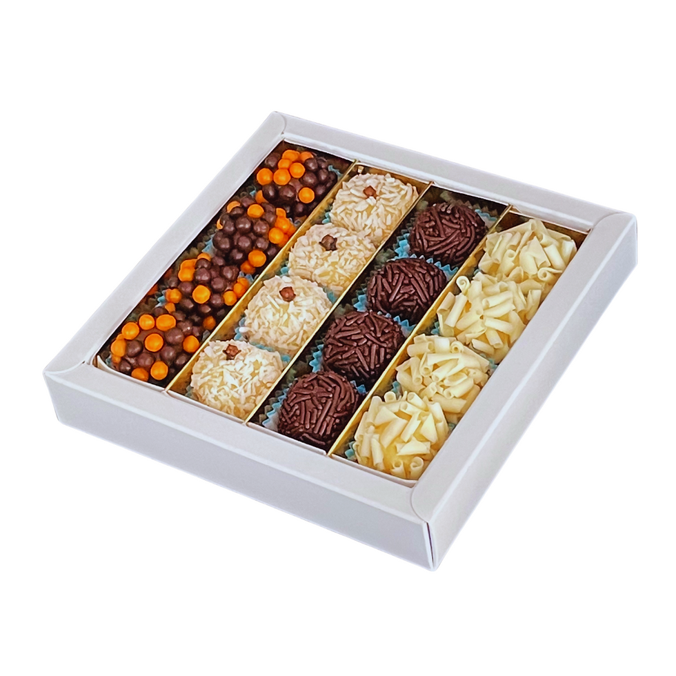 Miniatura: 16 brigadeiros Caixa Letterbox Laranja