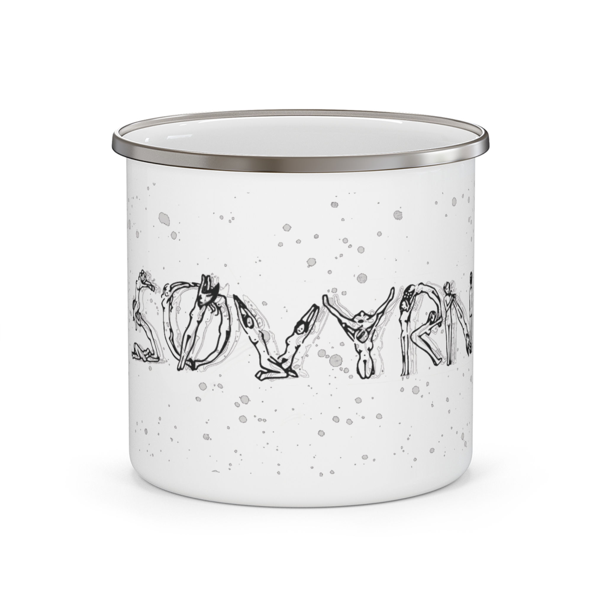 Enamel Naked Lady Mug White