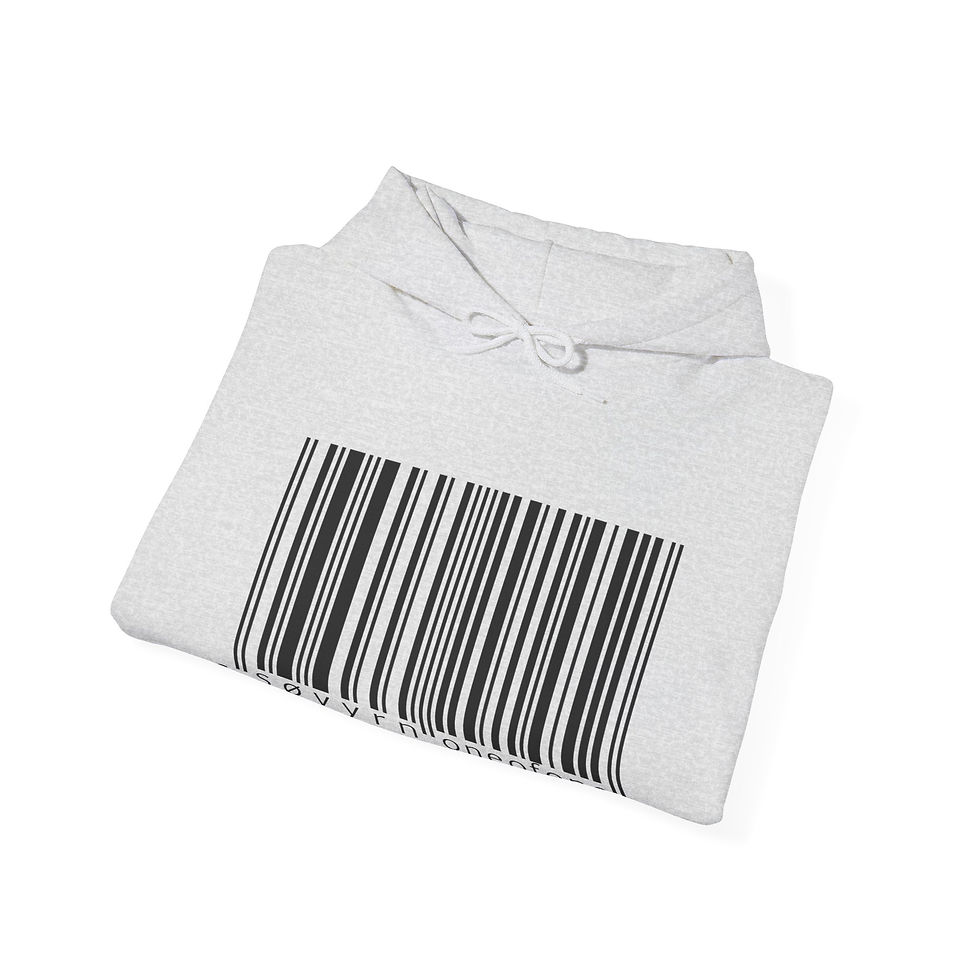 Thumbnail: Barcode Black Hooded Sweatshirt