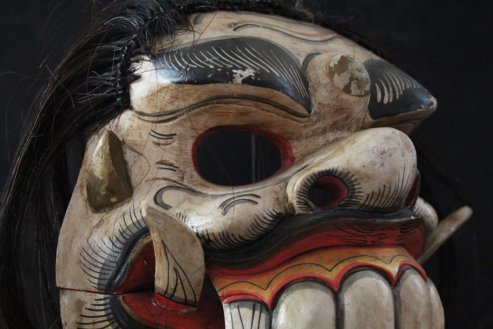 Miniatura: Maschera balinese vintage Rangda Celuluk