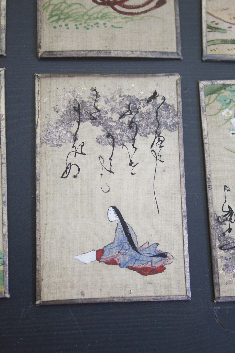 Miniatura: Set di 46 antiche carte giapponesi – Hyakunin Isshu