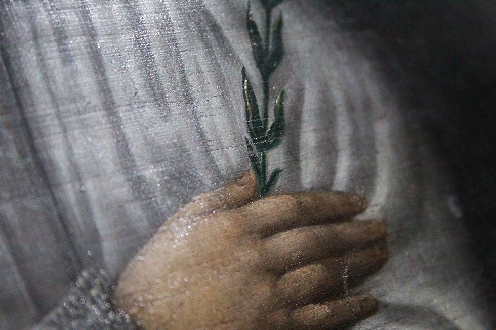 Thumbnail: Double-sided painting of the Virgin and Saint Aloysius Gonzaga
