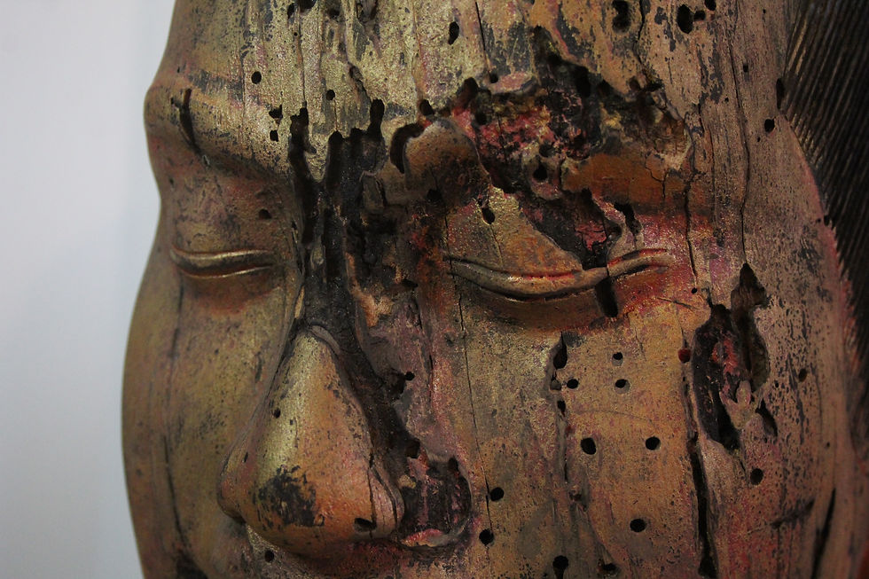 Miniatura: Testa lignea del re Jayavarman VII - Cambogia