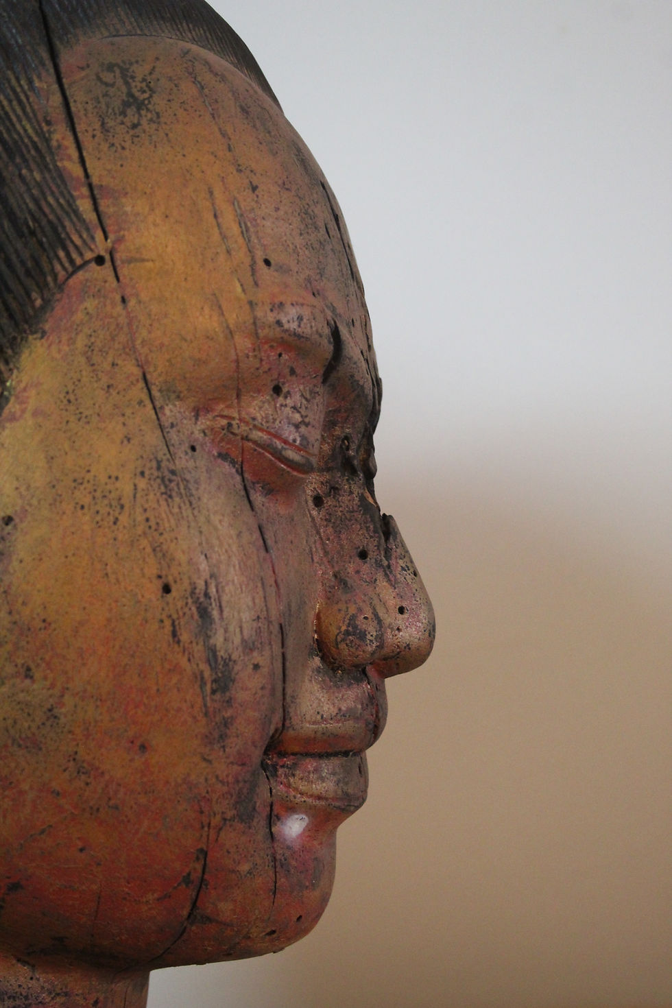 Miniatura: Testa lignea del re Jayavarman VII - Cambogia