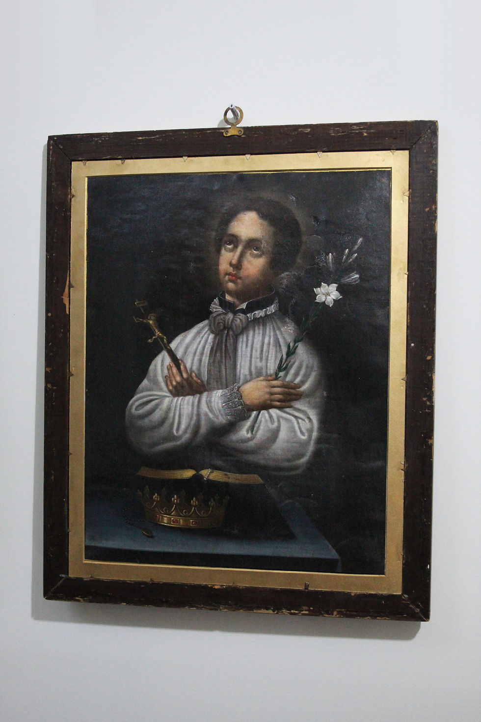 Miniatura: Dipinto bifacciale della Vergine e di San Luigi Gonzaga