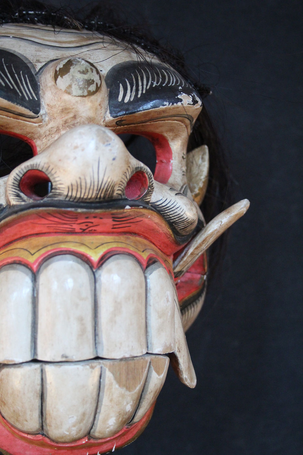 Miniatura: Maschera balinese vintage Rangda Celuluk