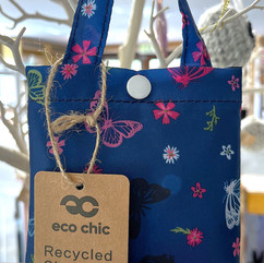 recycled shopping bag flower pattern
