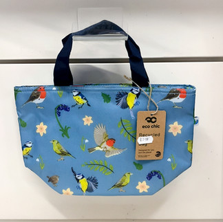 recycled lunch bags bird pattern