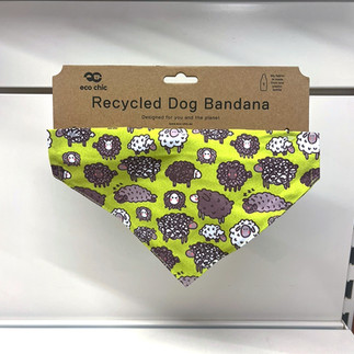 Recycled dog bandana sheep pattern