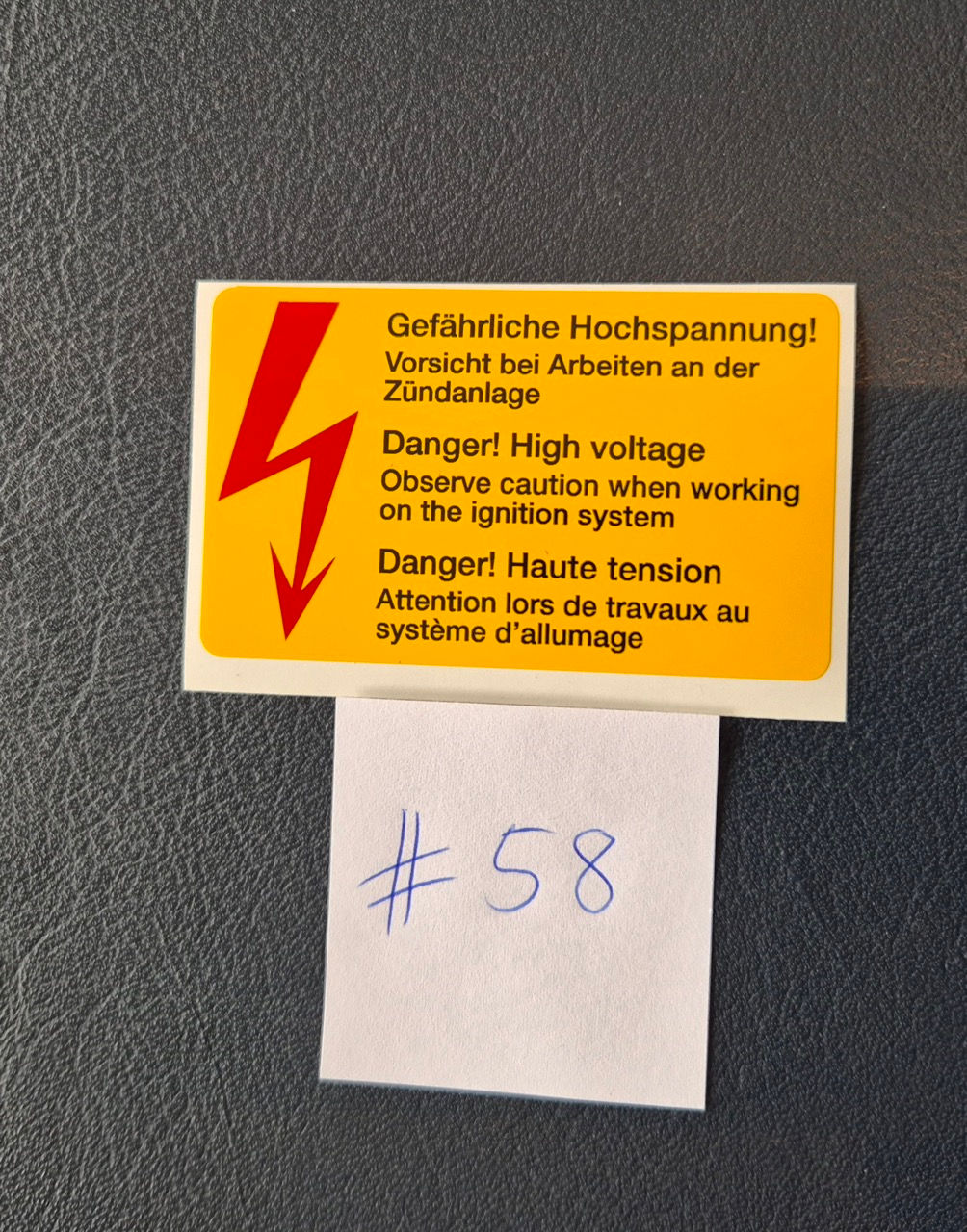 Techn. Aufkleber Hochspannung