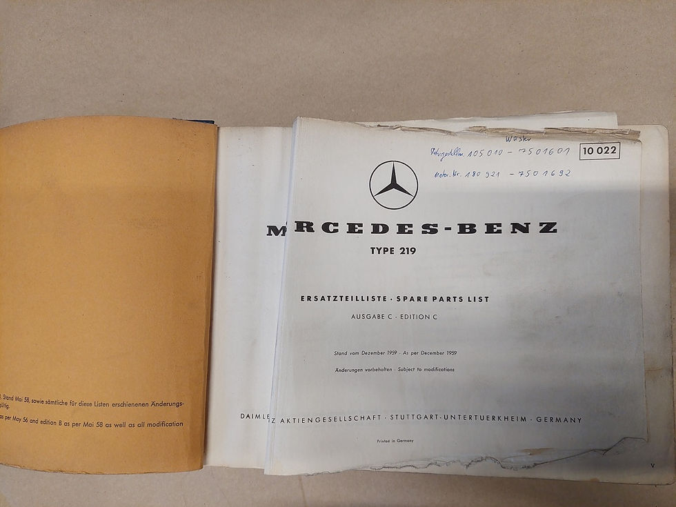 Miniaturbild: W105, 219 Ersatzteilliste (Ausgabe C, 1959)