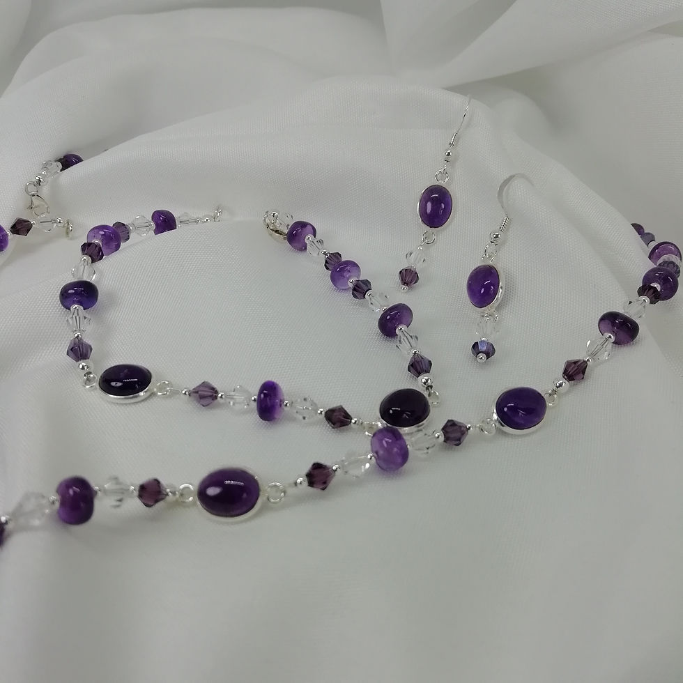 Thumbnail: Amethyst Cabochon Earrings