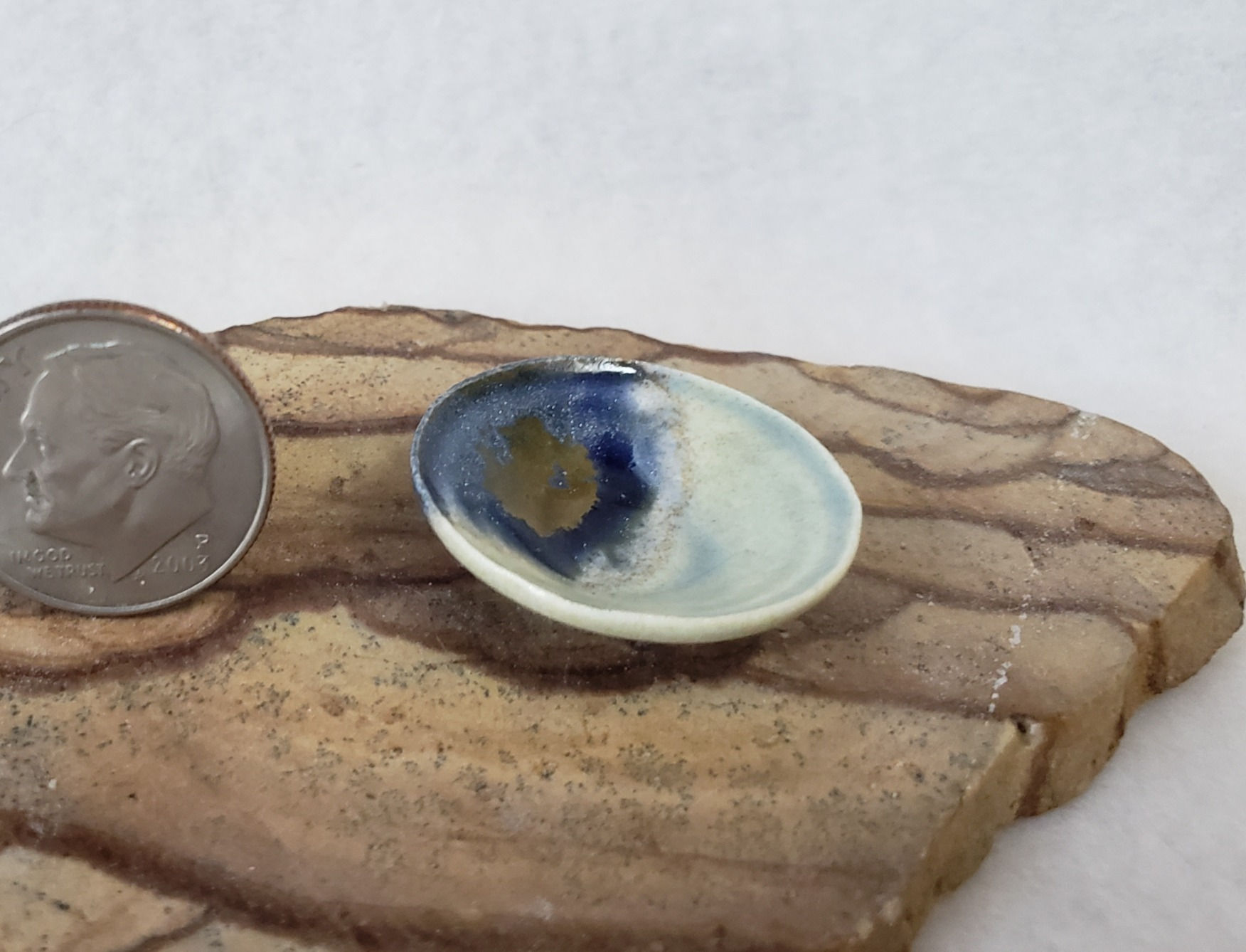 Blue and Green Raised Edge Bowl