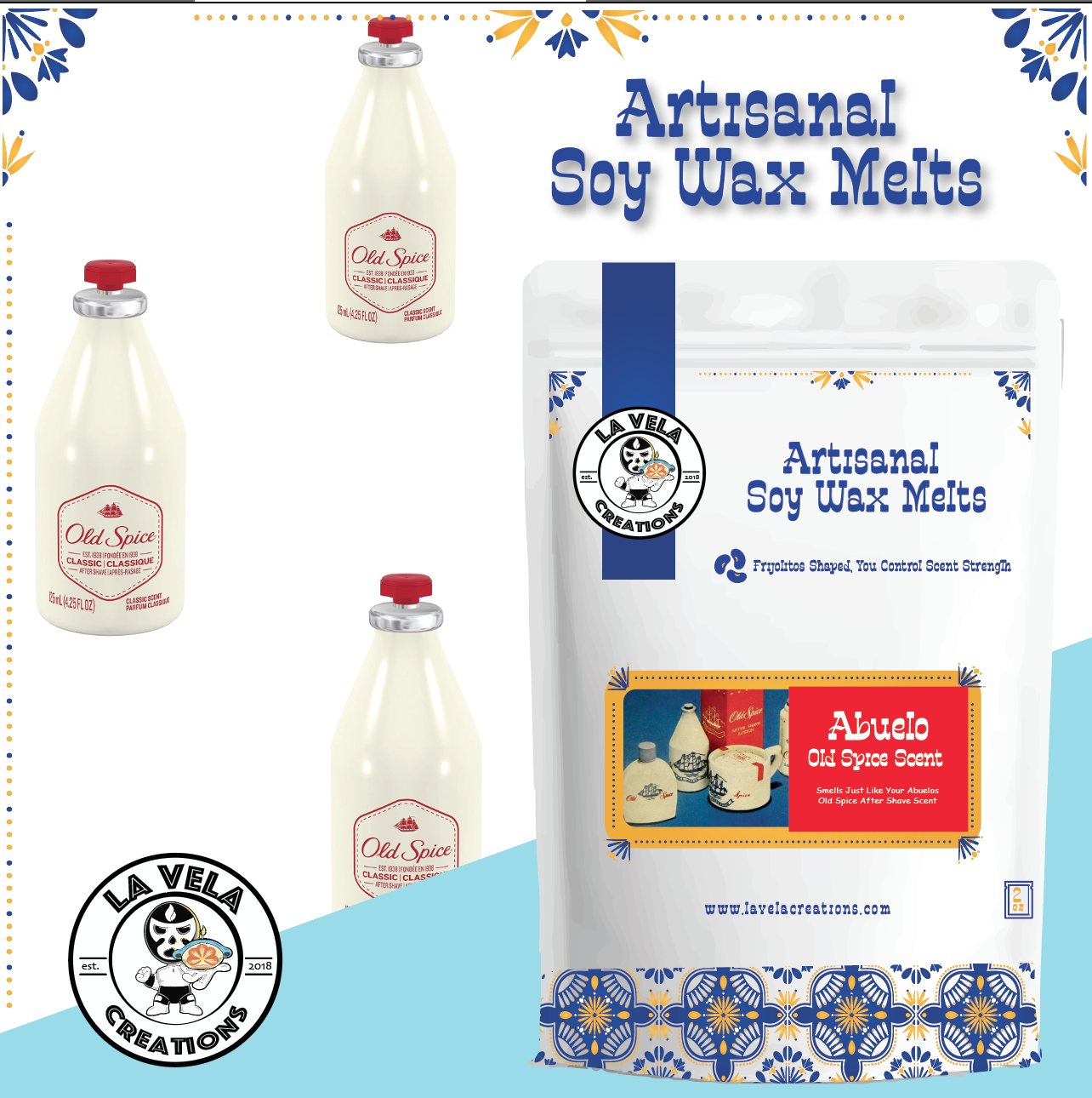 Abuelo ~ Old Spice Aftershave Infusion ~ Artisanal Soy Wax Melts