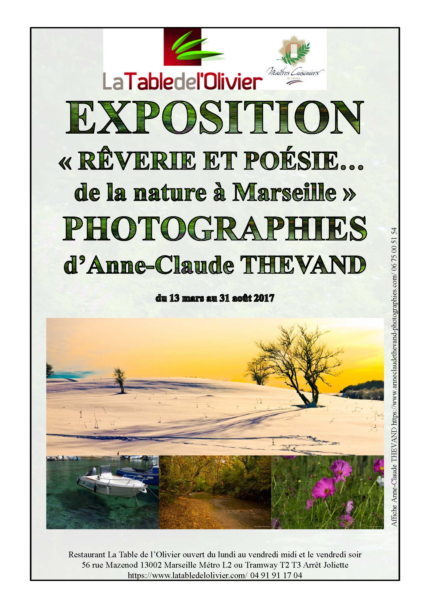 Affiche expo table de l'olivier